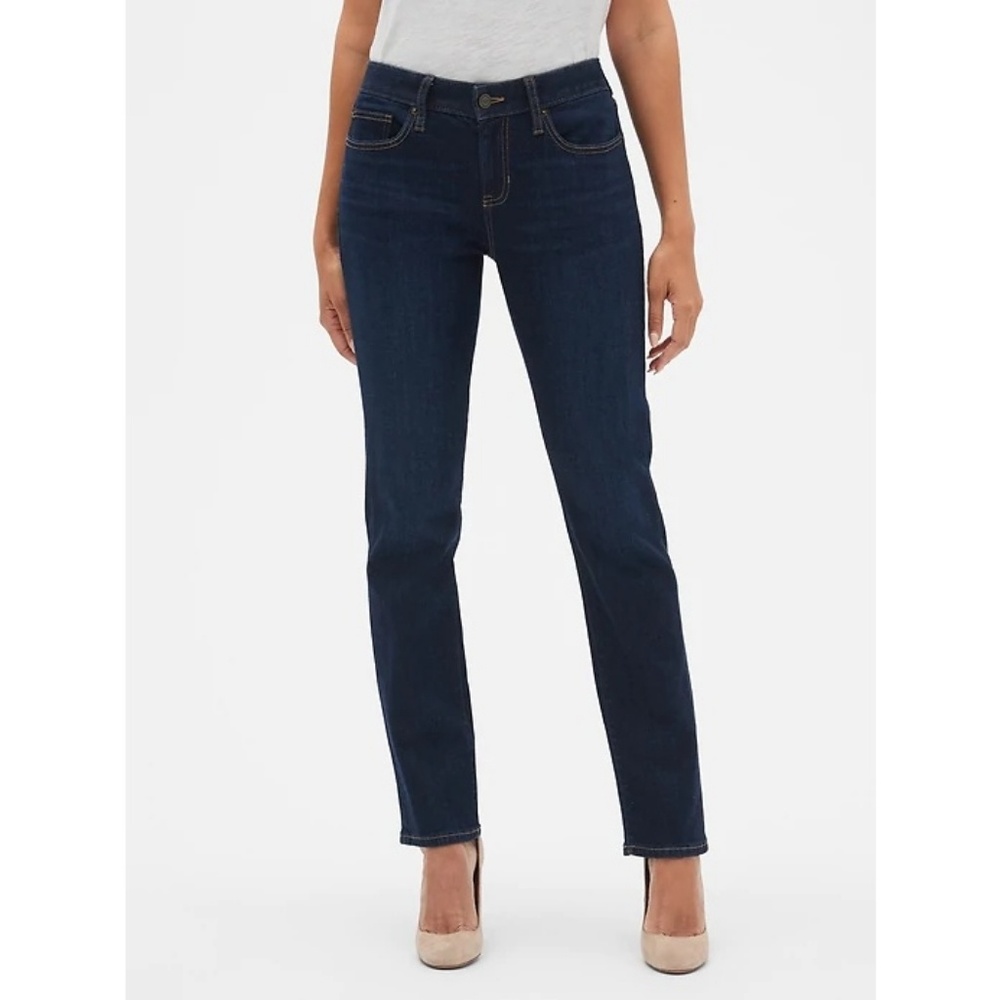 Gap | real straight dark wash jeans - Picture 2 of 8